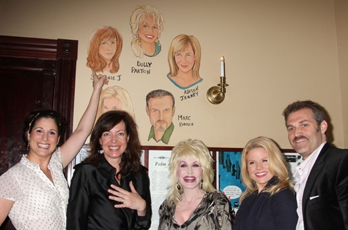 Stephanie J. Block, Allison Janney, Dolly Parton, Megan Hilty and Marc Kudisch at 